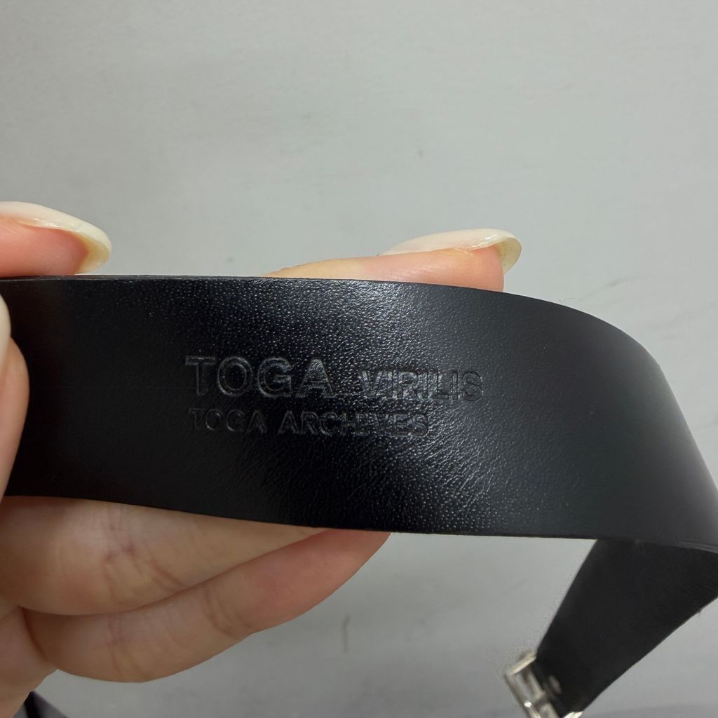 TOGA VIRILIS トーガビリリース LEATHER BELT レザーベルト ブラック
