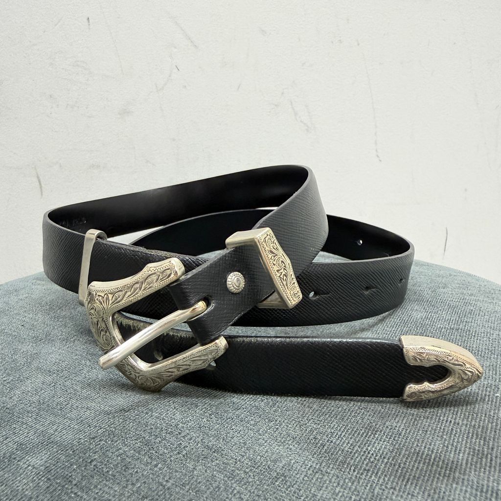 TOGA VIRILIS トーガビリリース LEATHER BELT レザーベルト ブラック