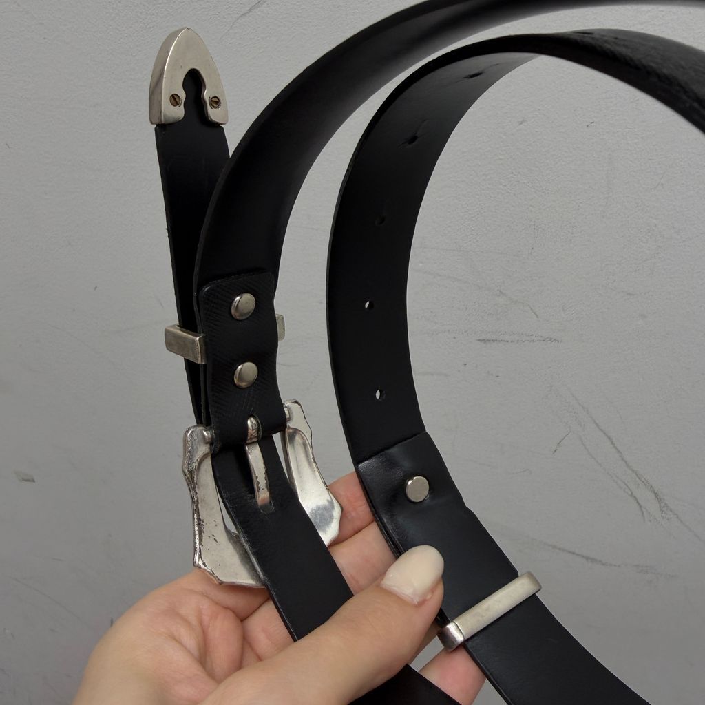 TOGA VIRILIS トーガビリリース LEATHER BELT レザーベルト ブラック