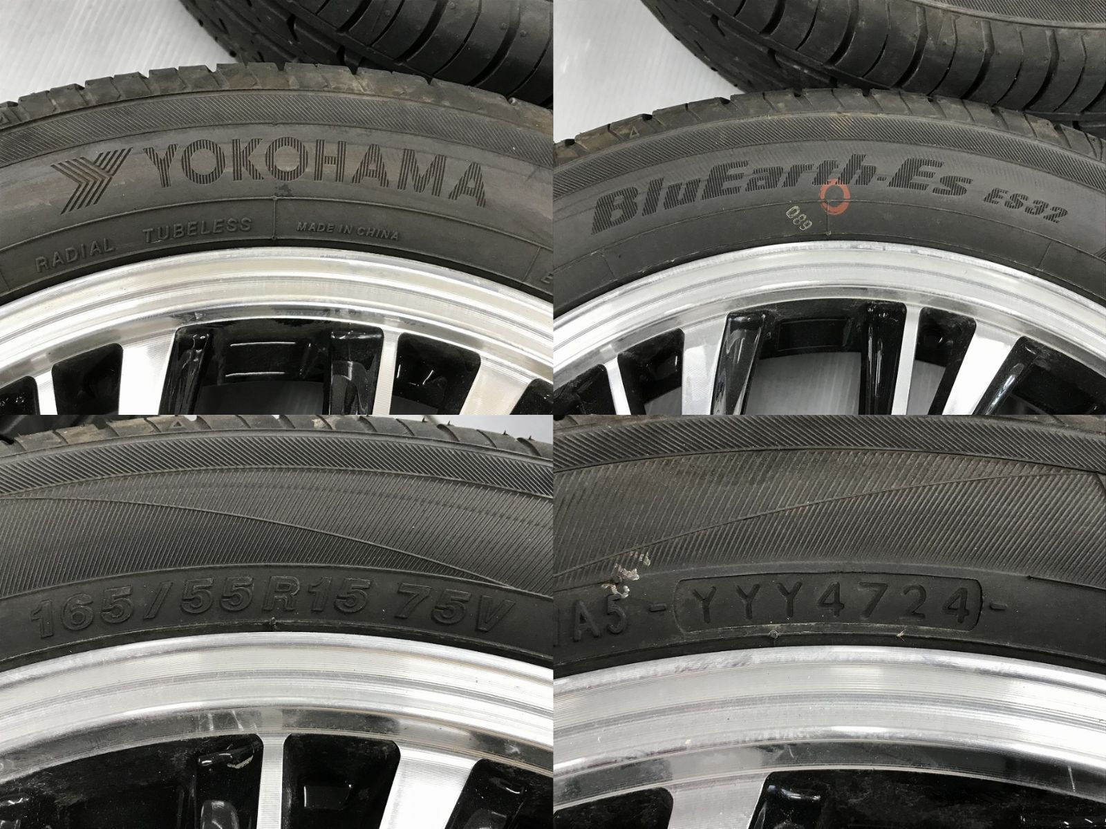 ◎軽インチアップ用 すぐ使えます 傷少美品 15inc 4.5J +45 100/4H 