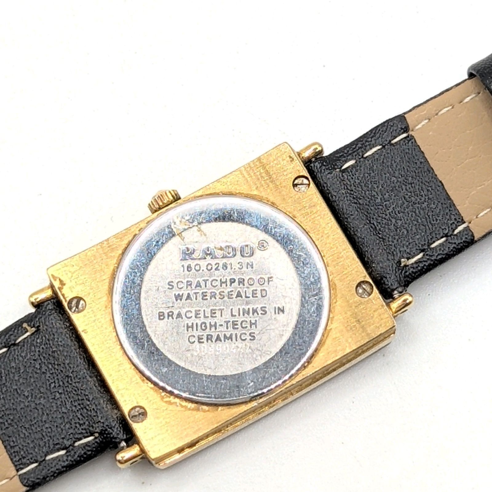 RADO Diastar 160.0281.3N Watch QZ Ladies Square Gold Black dial
