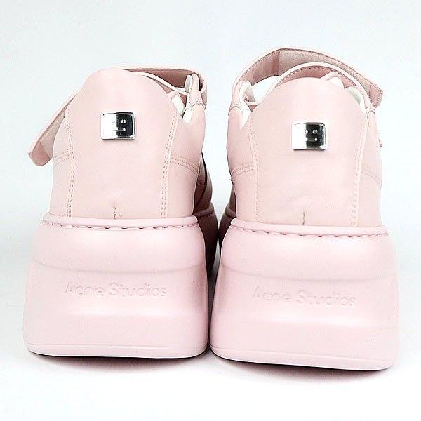 超美品　Acne Studios アクネ　ヌバック　スニーカー　ベルクロ　ピンク Acne Studios 銀座店 アクネ ストゥディオズ 未使用 ベルクロ