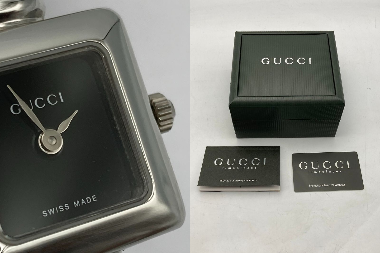 GUCCI グッチ バングルウォッチ スクエア クォーツ 1900L 中古 D4