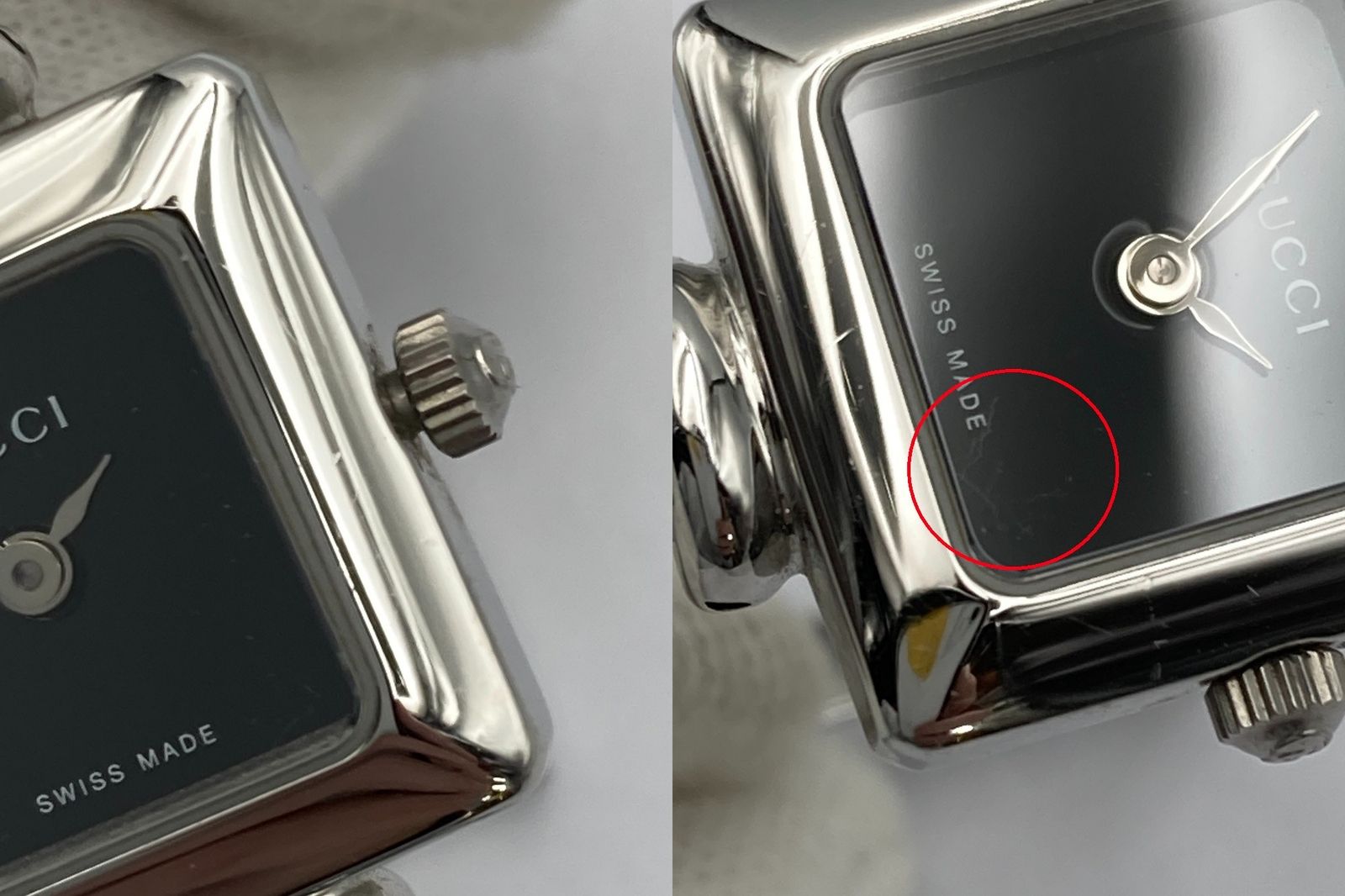 GUCCI グッチ バングルウォッチ スクエア クォーツ 1900L 中古 D4