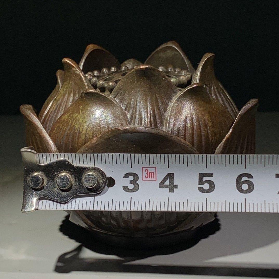 銅製 蓮華香炉 蓮子薫香炉 香道具 装飾品 工芸品 置物 - メルカリ
