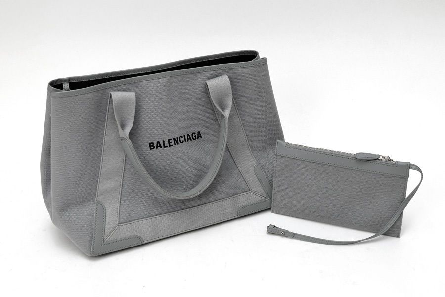 バレンシアガ / BALENCIAGA ネイビーカバス M / トートバッグ 581292