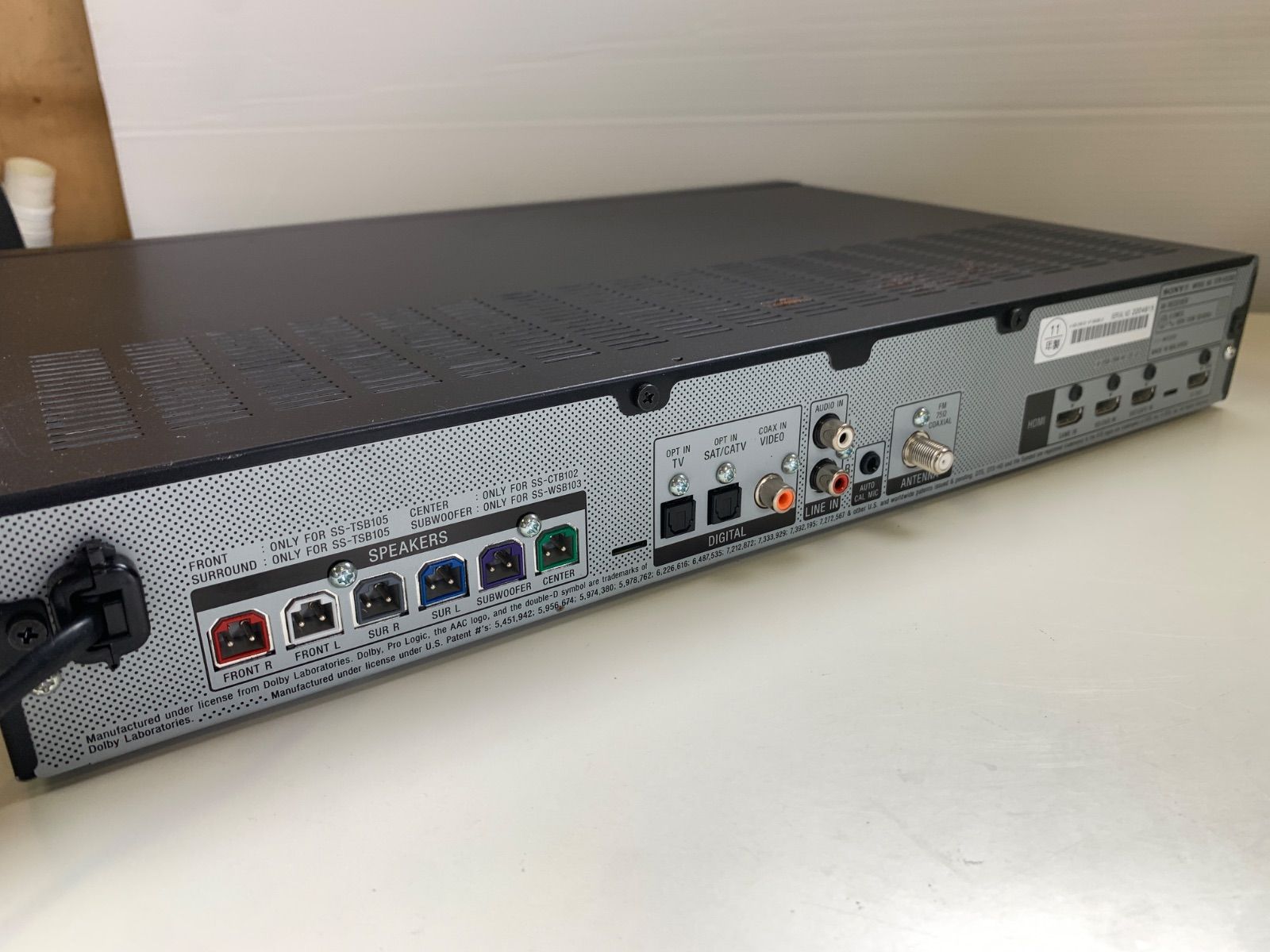 SONY製 5.1ch ホームシアターシステム 型番STR-KS380 2011年製 - メルカリ