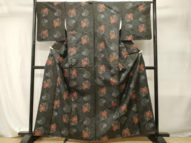 平和屋着物□本場大島紬 雪輪草花文 正絹 逸品 CABI7972ev - メルカリ