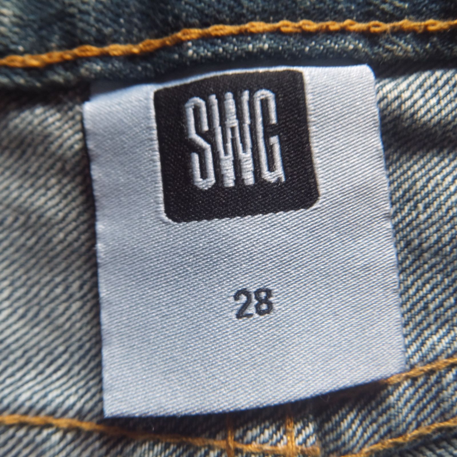 名作】00s SWAGGER プライドデニム ペイント加工 W28 Y2K 裏原SWAGGER