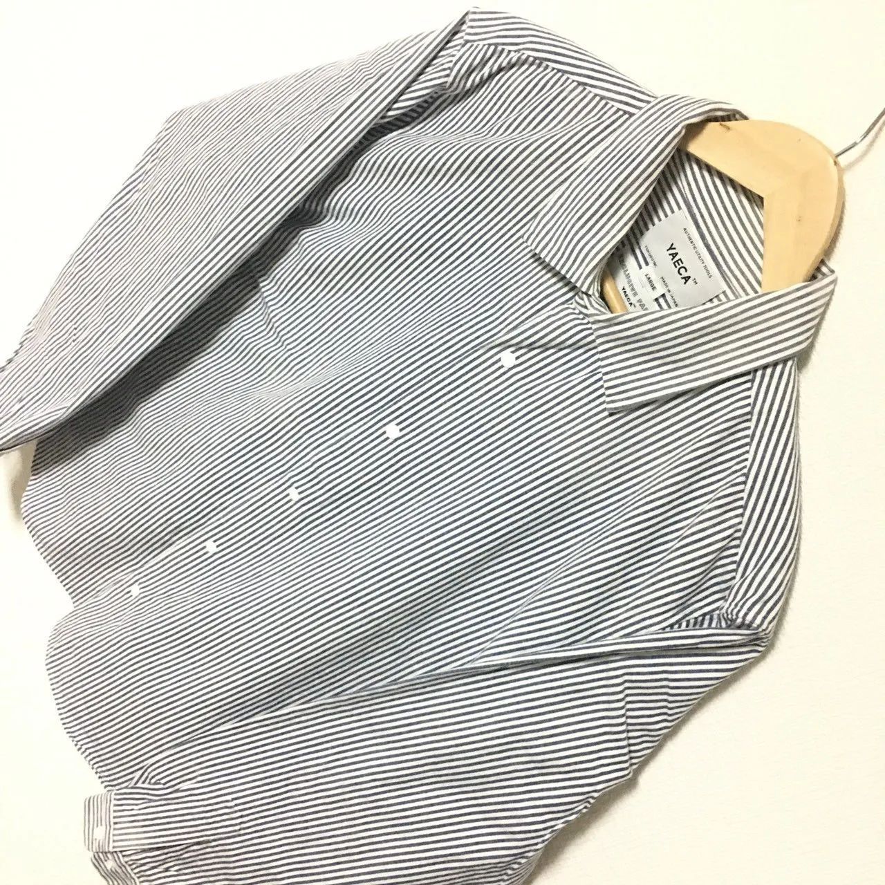 カジュアルからスマートまで【YAECA】ヤエカ 長袖 シャツ ストライプ柄