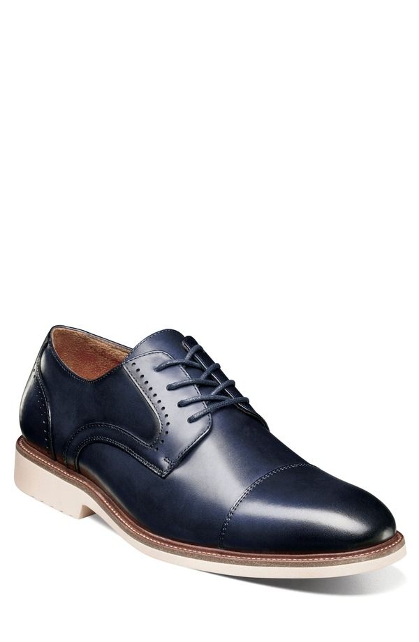 ステイシーアダムス メンズ シューズ ダービー キャップ Stacy Adams Wesbridge Cap Toe Derby Navy ネイビー