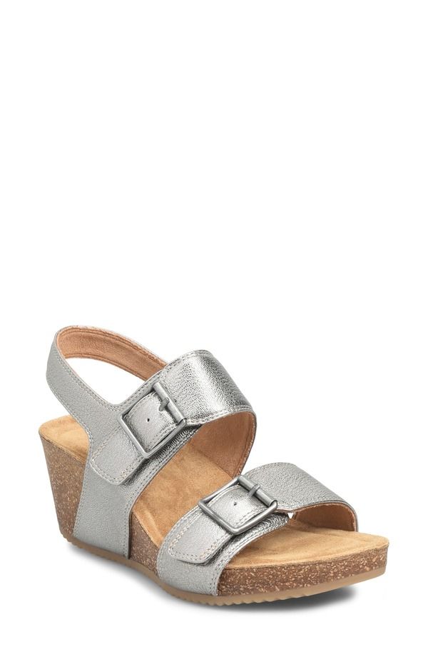コンフォーティバ レディース シューズ ヒール サンダル Comfortiva Erlina Wedge Sandal GreyGold グレー