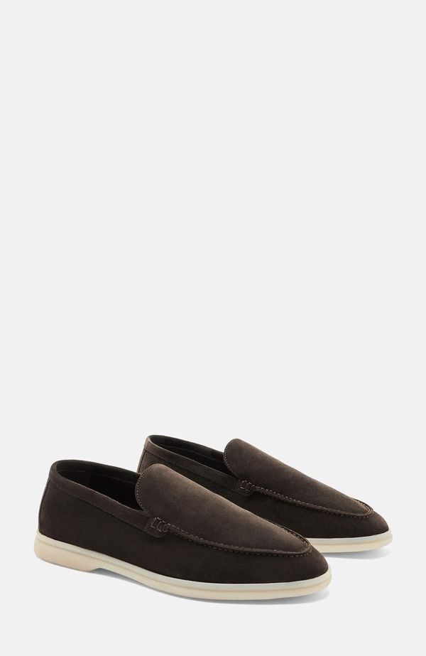 スカロッソ メンズ シューズ ローファー SCAROSSO Ludovico Loafers Dark Brown Suede ブラウン