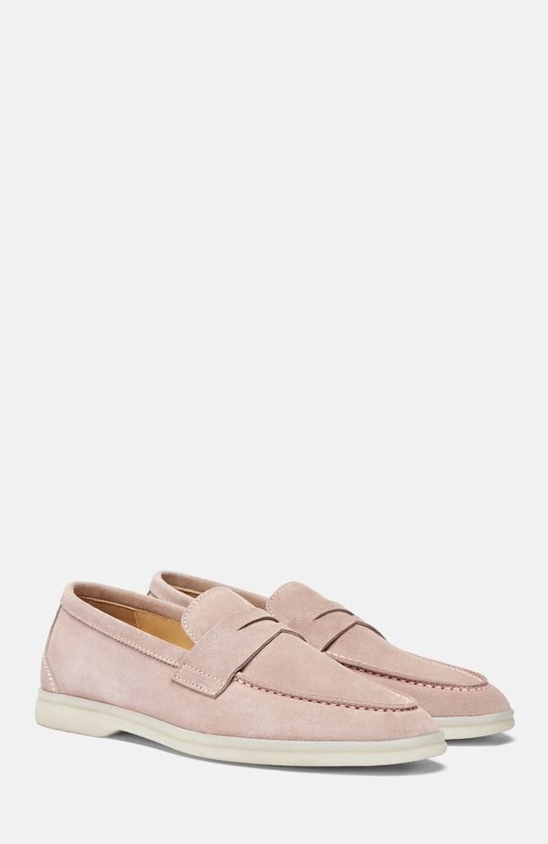 スカロッソ レディース シューズ スリッポン・ローファー SCAROSSO Luciana Loafers Pink Suede ピンク