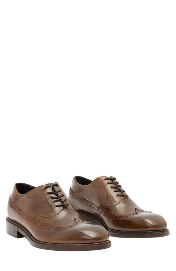 ジョンバルベイトス メンズ シューズ オックスフォード レザー John Varvatos Harrison Longwing Leather Oxford Ghurka