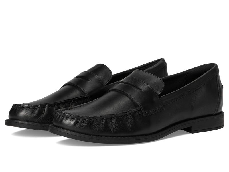 ロックポート レディース シューズ スリッポン・ローファー Rockport Weslin Black Leather ブラック