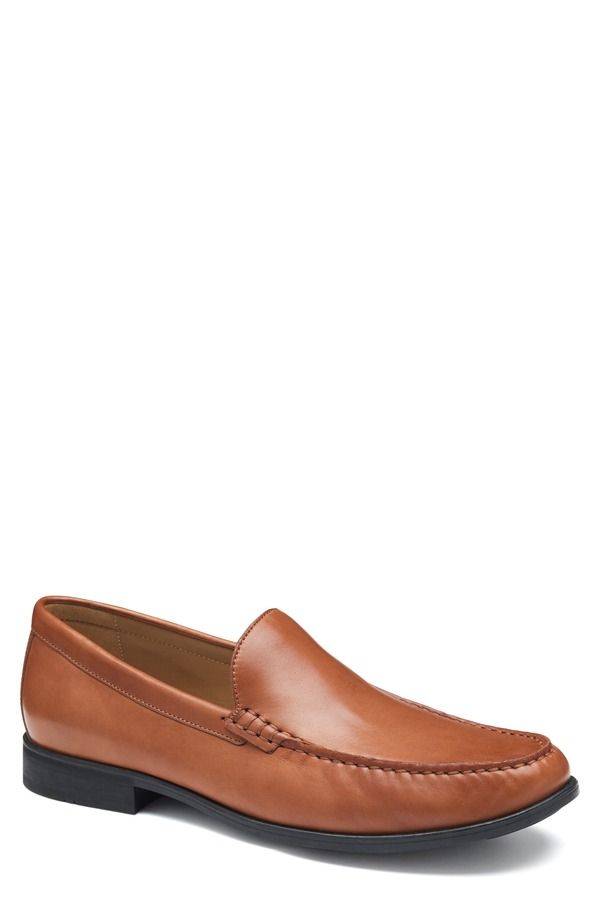 ジョンストンアンドマーフィー メンズ シューズ ローファー Johnston Murphy Harrison Moc Toe Loafer Cognac Glove Leather