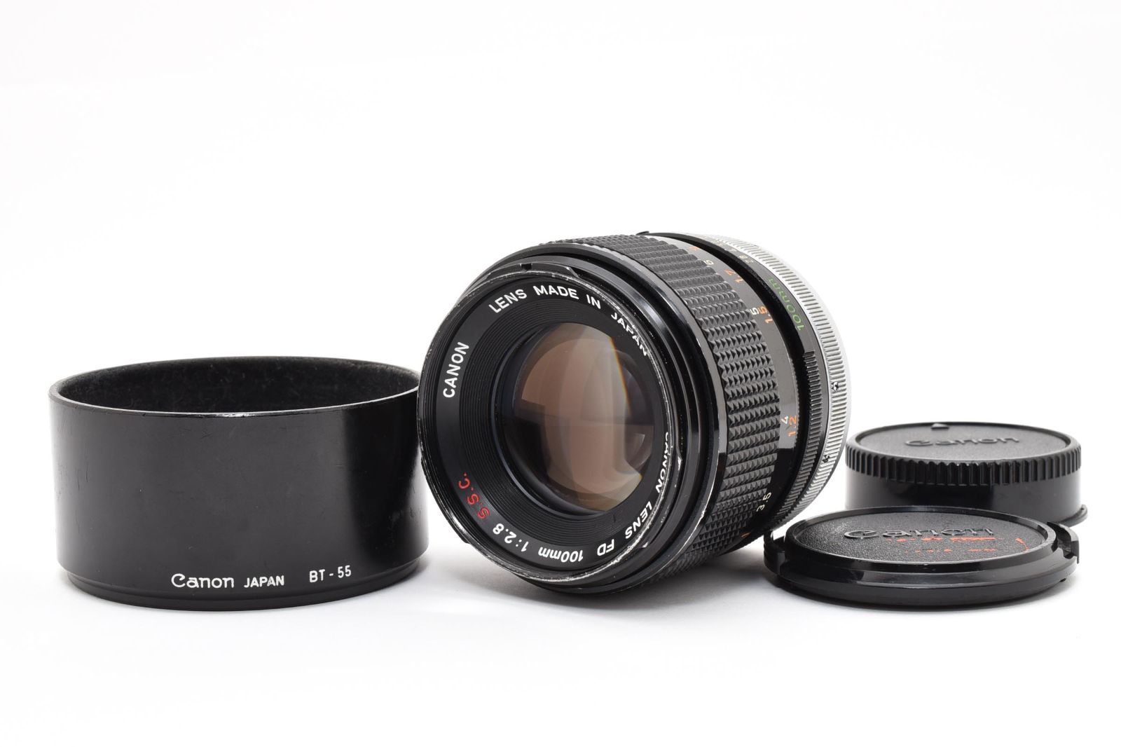 Canon FD 100mm F2.8 S.S.C. 中望遠単焦点レンズ フード付 FDマウント