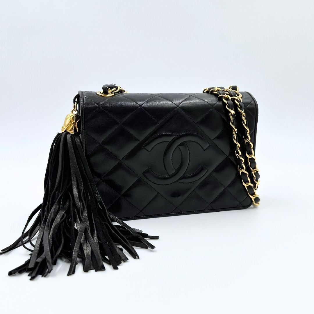美品】Chanel デカココ マトラッセ フリンジ チェーンショルダーバッグ