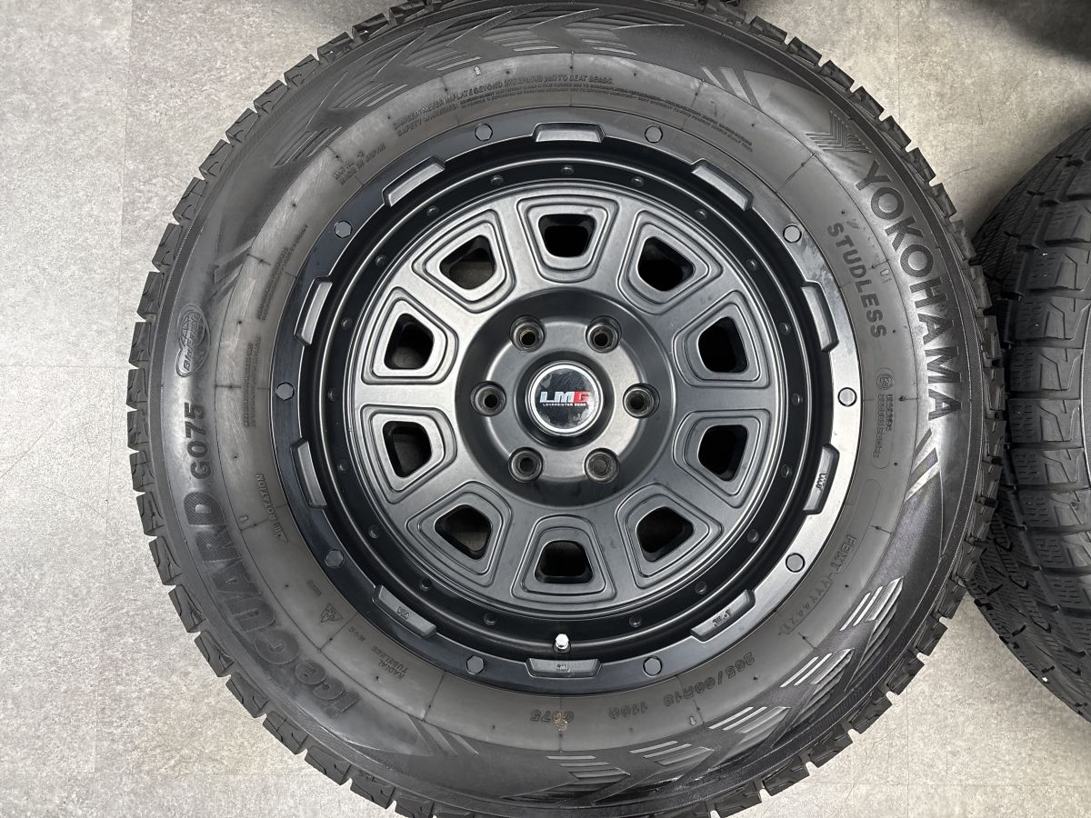 美品バリ山！レアマイスターDS-10 アイスガードG075 225/65R17 美品 バリ溝】LMG DS-10 18in 8J +25 PCD139.7 ヨコハマ アイスガード