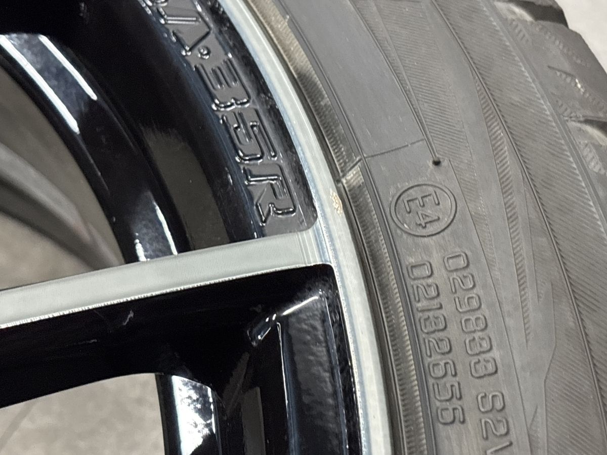 美品 バリ溝】Weds スポーツ SA-35R 18in 7J +47 PCD114.3 ヨコハマ