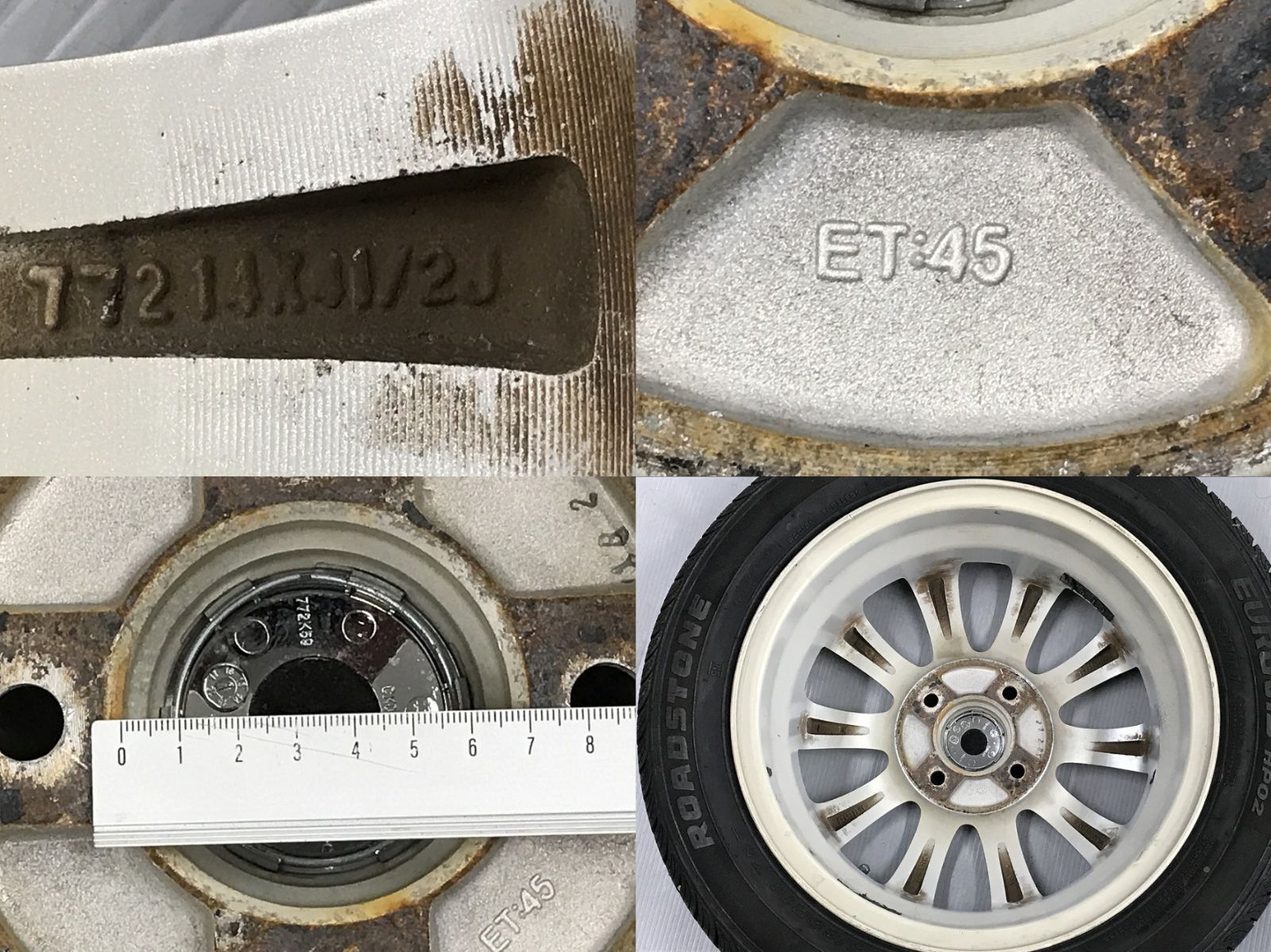 ◎すぐ使えます バリ溝 155/65R14 傷少良品 14inc 4.5J +45 100/4H