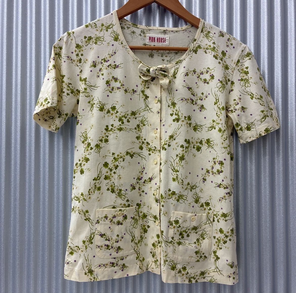 ピンクハウス　ブラウス　白　クローバー PINKHOUSE ブラウス クローバー アイボリー M - メルカリ
