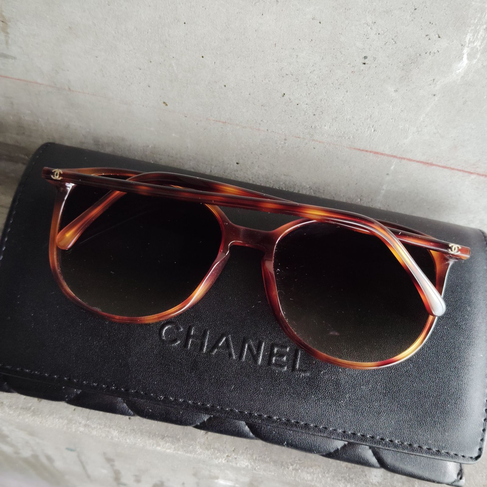 CHANEL 5278 ラウンドサングラス べっこう ココマーク シャネル ケース