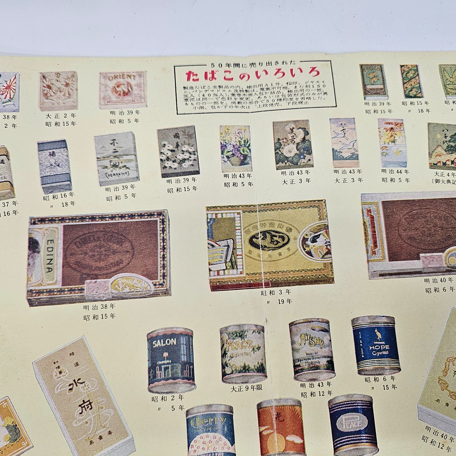 たばこのいろいろ ポスター 51×24cm チラシ 昭和レトロ 当時物 専売