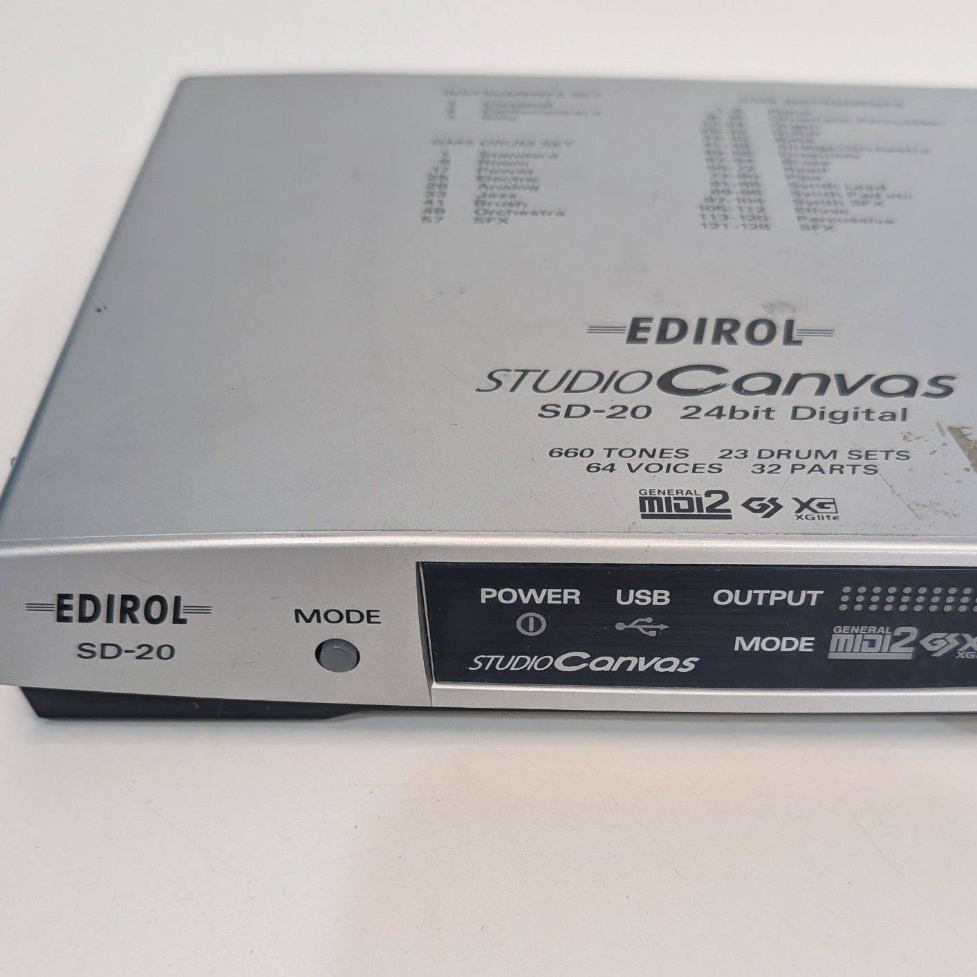 Roland EDIROL Studio Canvas SD-20 MIDI音源モジュール DTM機器 動作