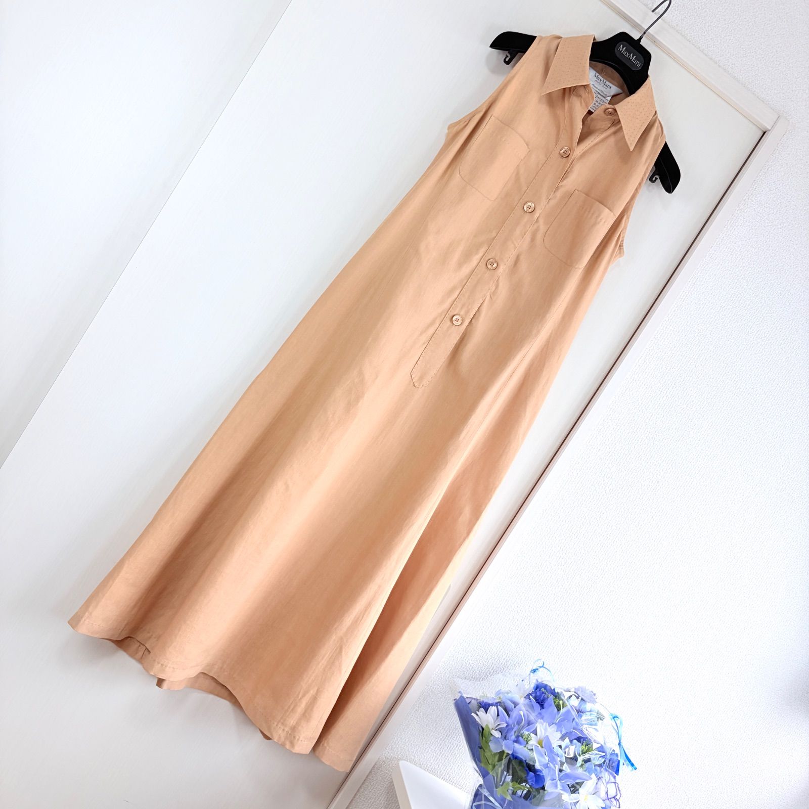 Max Mara 100%lino ピュアリネンドレス 42(M-L・9-11号相当) used