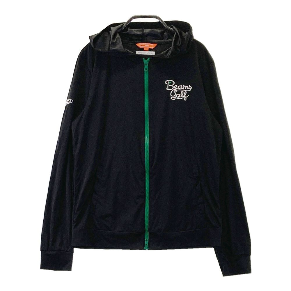 サイズ：L BEAMS GOLF ビームスゴルフ ナイロン ジップパーカー ブラック系 [240101730576] ゴルフウェア レディース ストスト