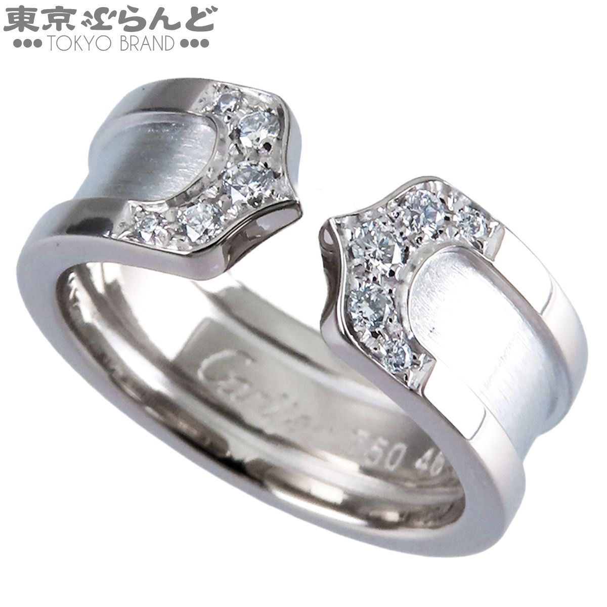カルティエ CARTIER C2リング ホワイトゴールド K18WG ダイヤモンド