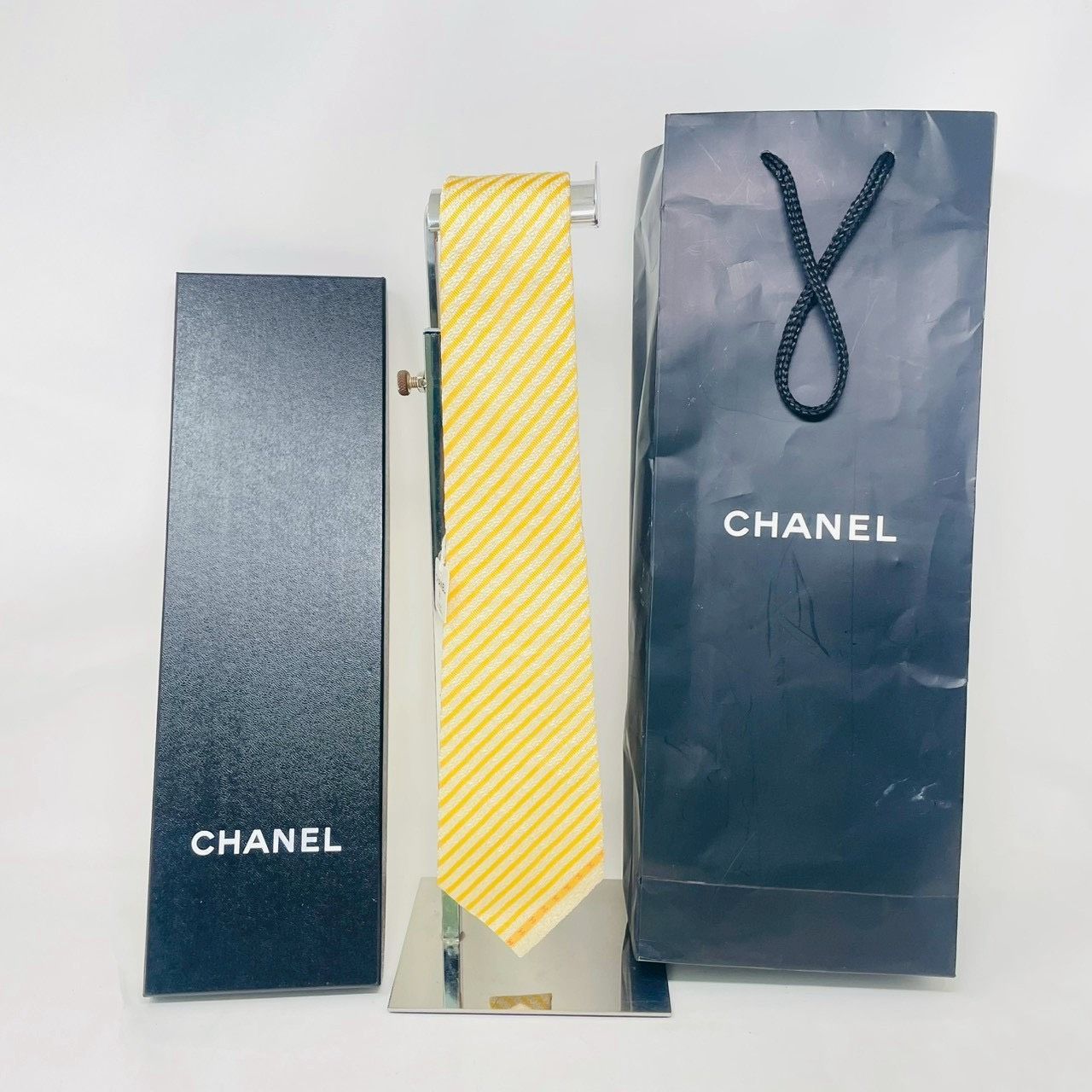❗️✨タグ付き・未使用品✨❗️】CHANEL シルクネクタイ イエロー