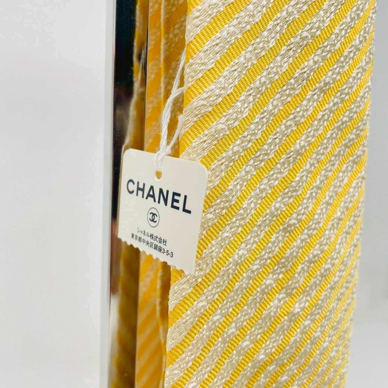 ❗️✨タグ付き・未使用品✨❗️】CHANEL シルクネクタイ イエロー