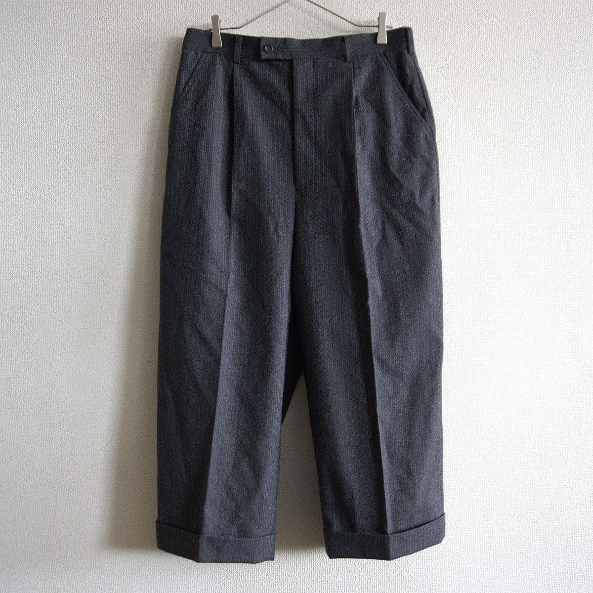 【美品】COMME des GARCONS HOMME 【ウール ツイード スラックス パンツ】Ｓ コムデギャルソン オム 26030413 美品】COMME des GARCONS HOMME 【ウール ツイード スラックス パンツ