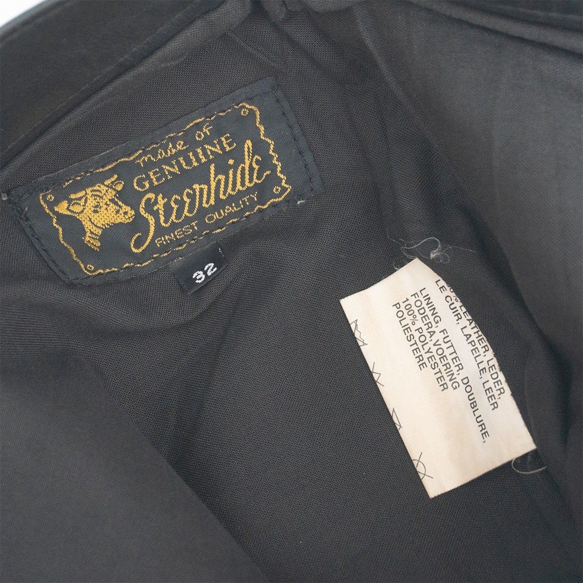 美品】AERO LEATHER 【ステアハイド レザー パンツ】32 ブラック USA製