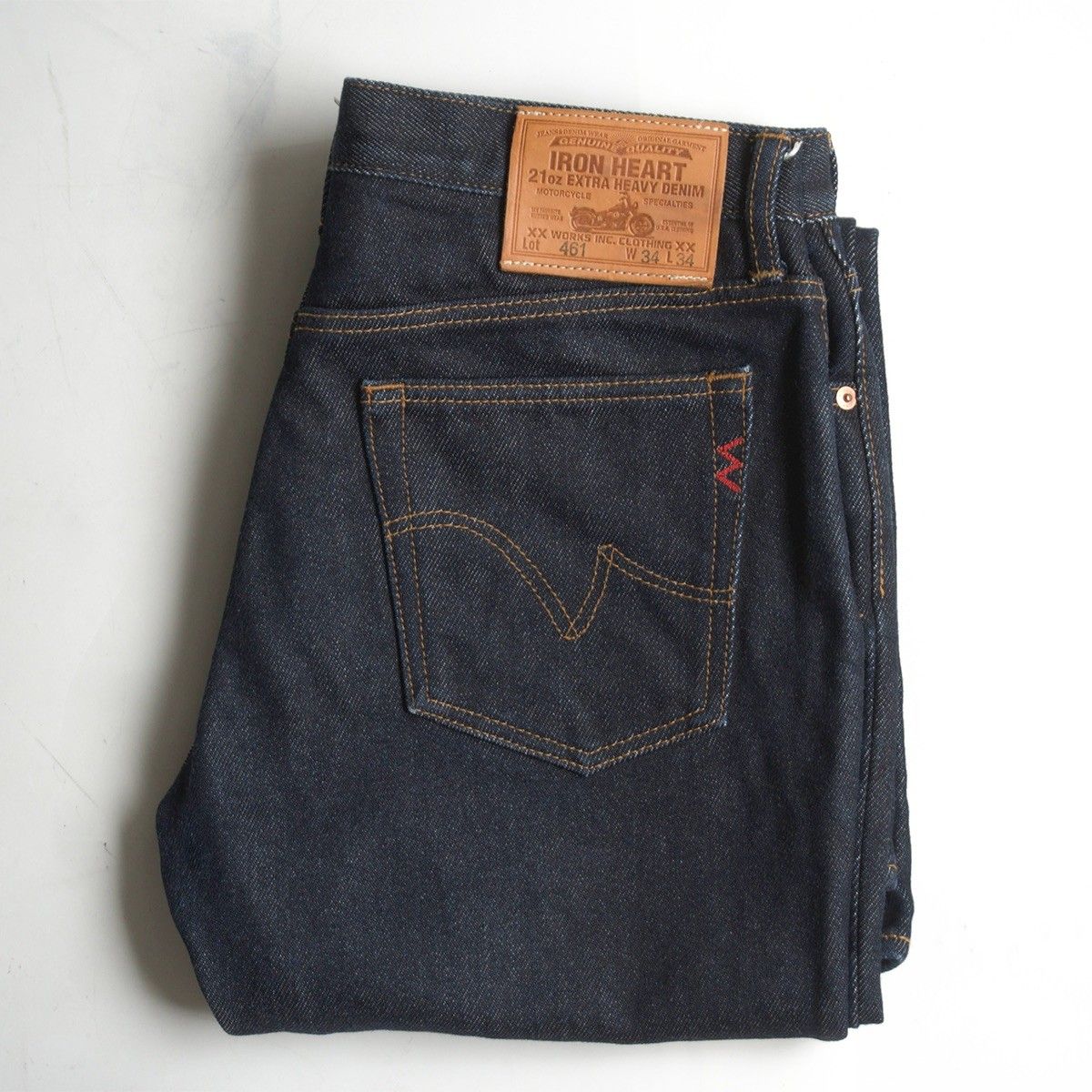 美品/濃紺】IRON HEART【LOT 461 21oz EXTRA HEAVY DENIM】34×34