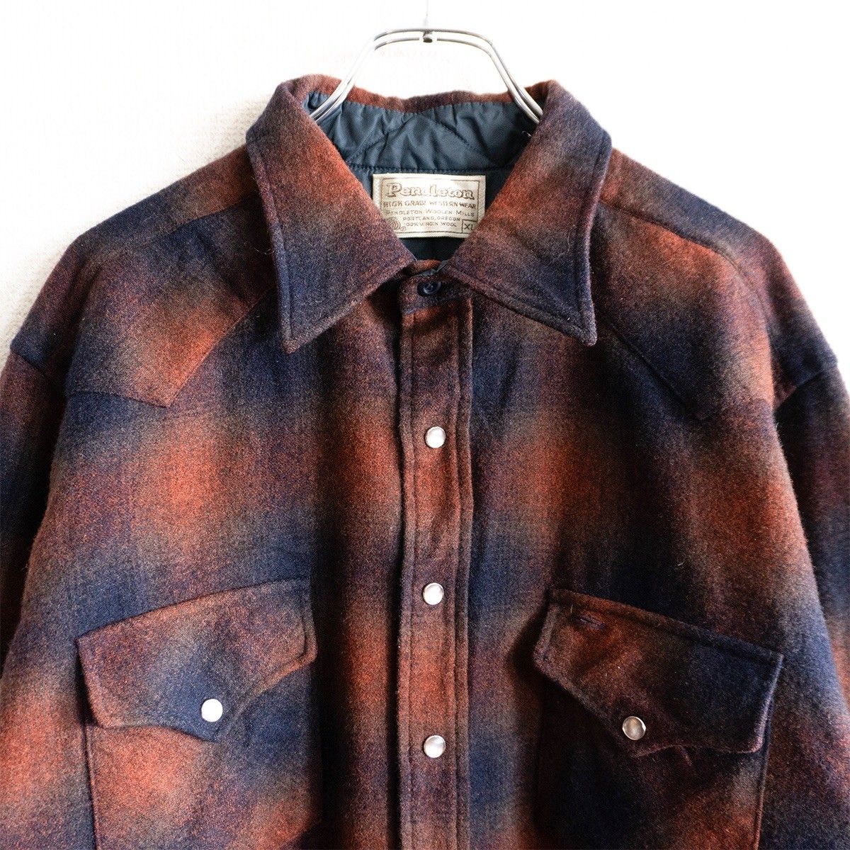70s/ヴィンテージ】PENDLETON【オンブレ ウール チェック ウエスタン