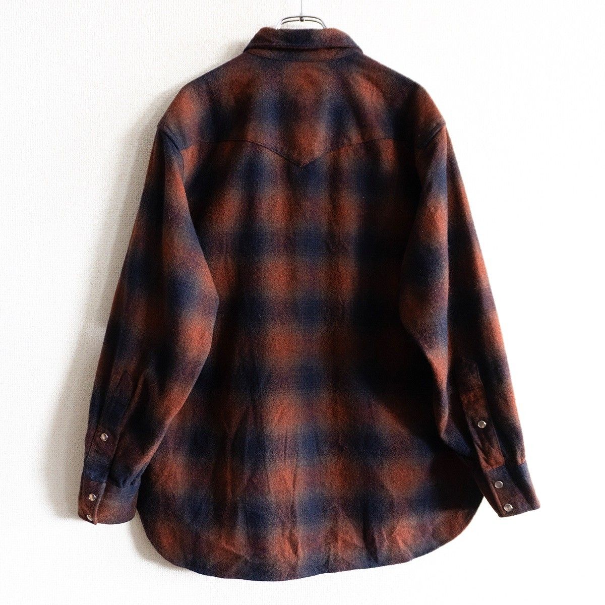 70s Pendleton ペンドルトン　ウールシャツ　オンブレ 70s/ヴィンテージ】PENDLETON【オンブレ ウール チェック ウエスタン