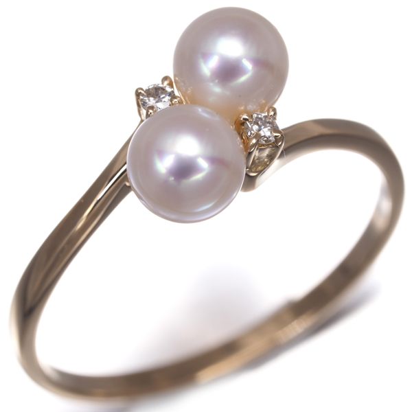 TASAKI タサキ リング ベビー パール 真珠 4.7mm ダイヤ ダイヤモンド