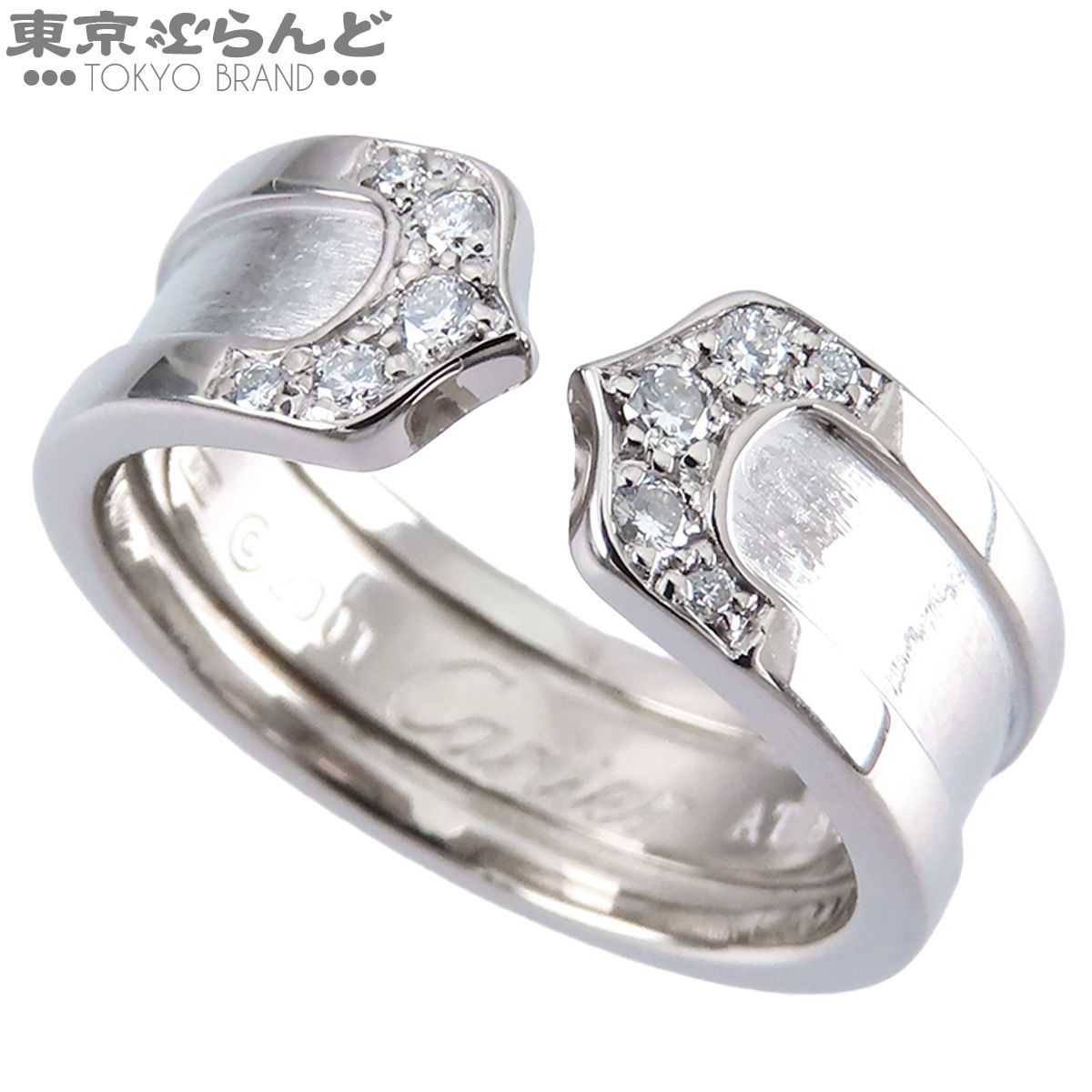 カルティエ CARTIER C2リング ホワイトゴールド K18WG ダイヤモンド