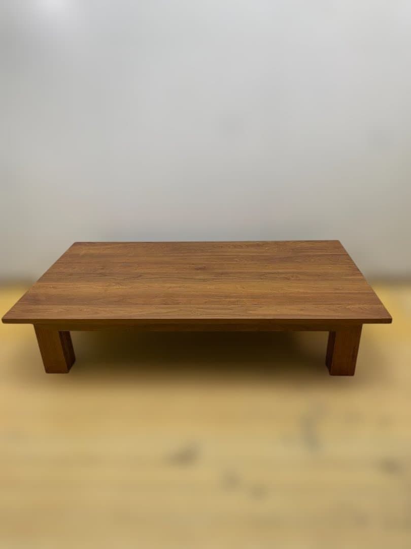 美品 LEGNATEC レグナテック リーヴス フロアテーブル ローテーブル 座卓 ウォールナット 無垢材 折りたたみ脚 日本製 幅150cm 北欧 和モダン リビングテーブル 260705-1