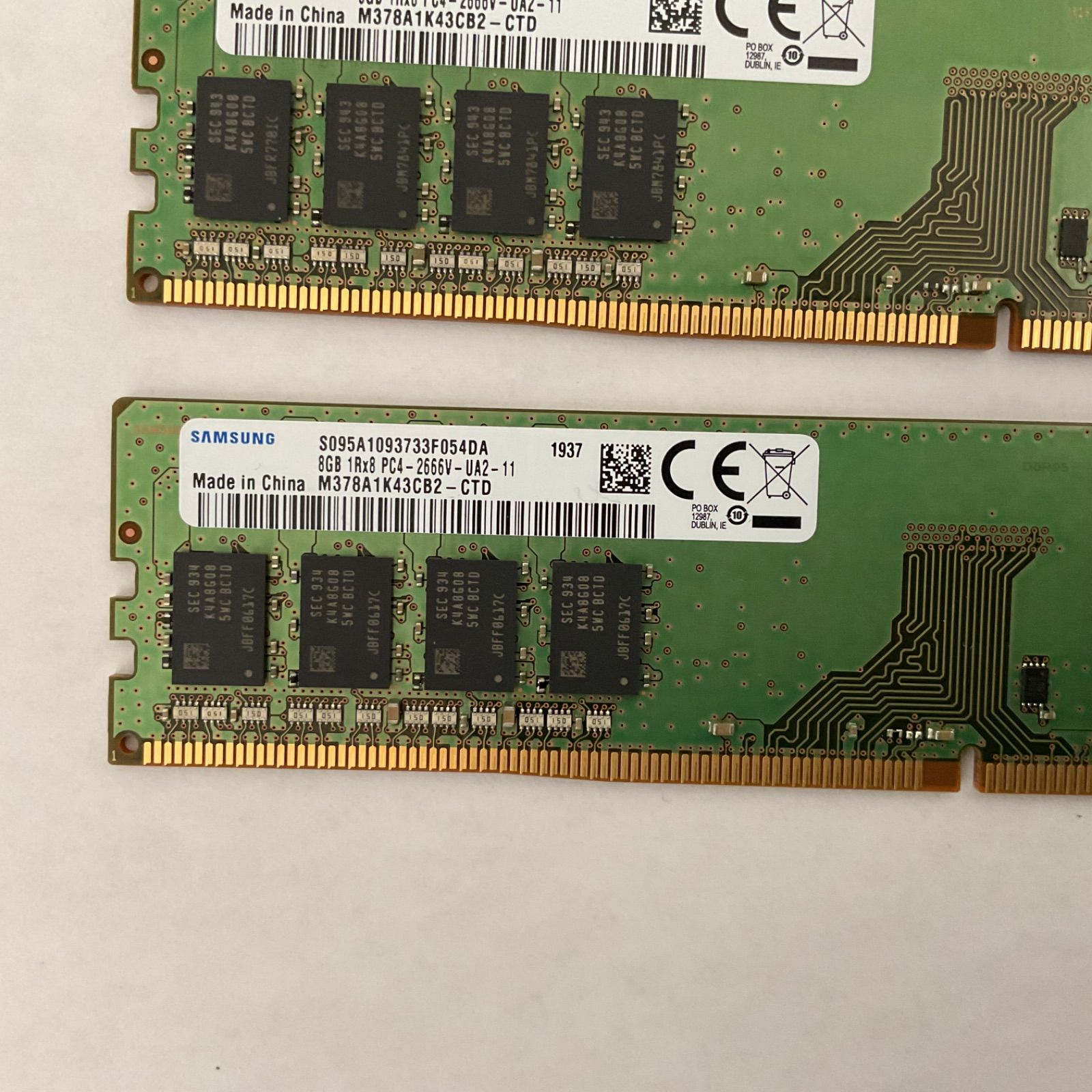 Samsung DDR4 8GB pc4 2666V メモリー 4枚 計32GB SAMSUNG DDR4 PC4