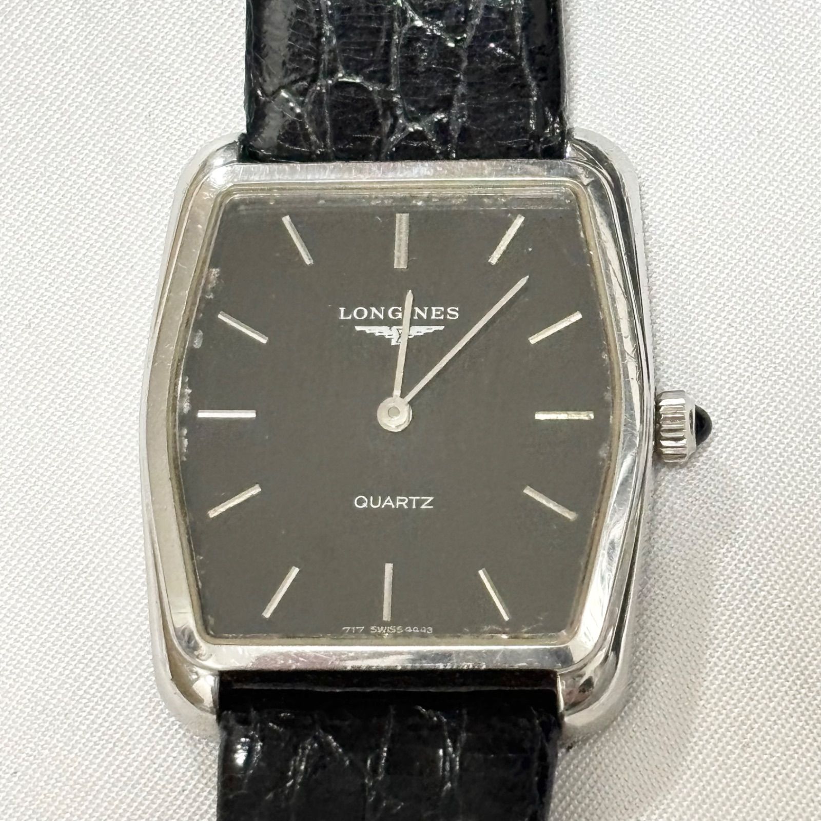 送料無料】Longines/ロンジン/ブラック/717 SWISS 4443/クォーツ腕時計