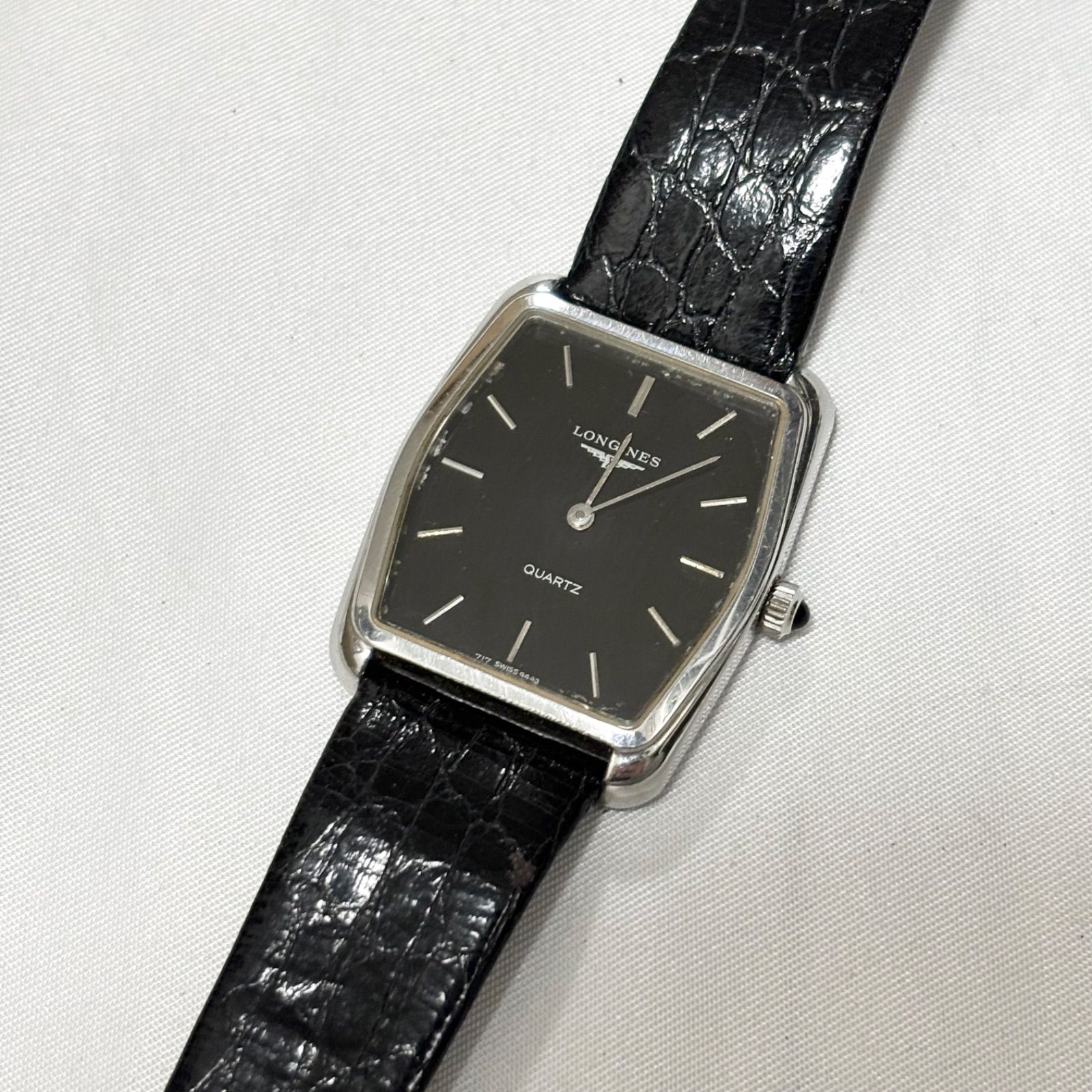 送料無料】Longines/ロンジン/ブラック/717 SWISS 4443/クォーツ腕時計
