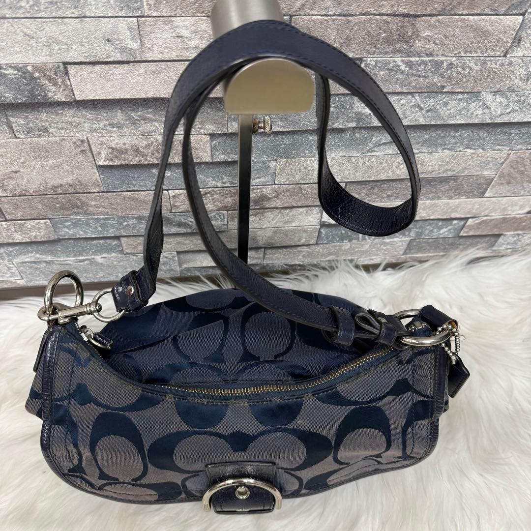 COACH コーチ レザーワンショルダーバッグ Y2Kシグネチャーキャンバス