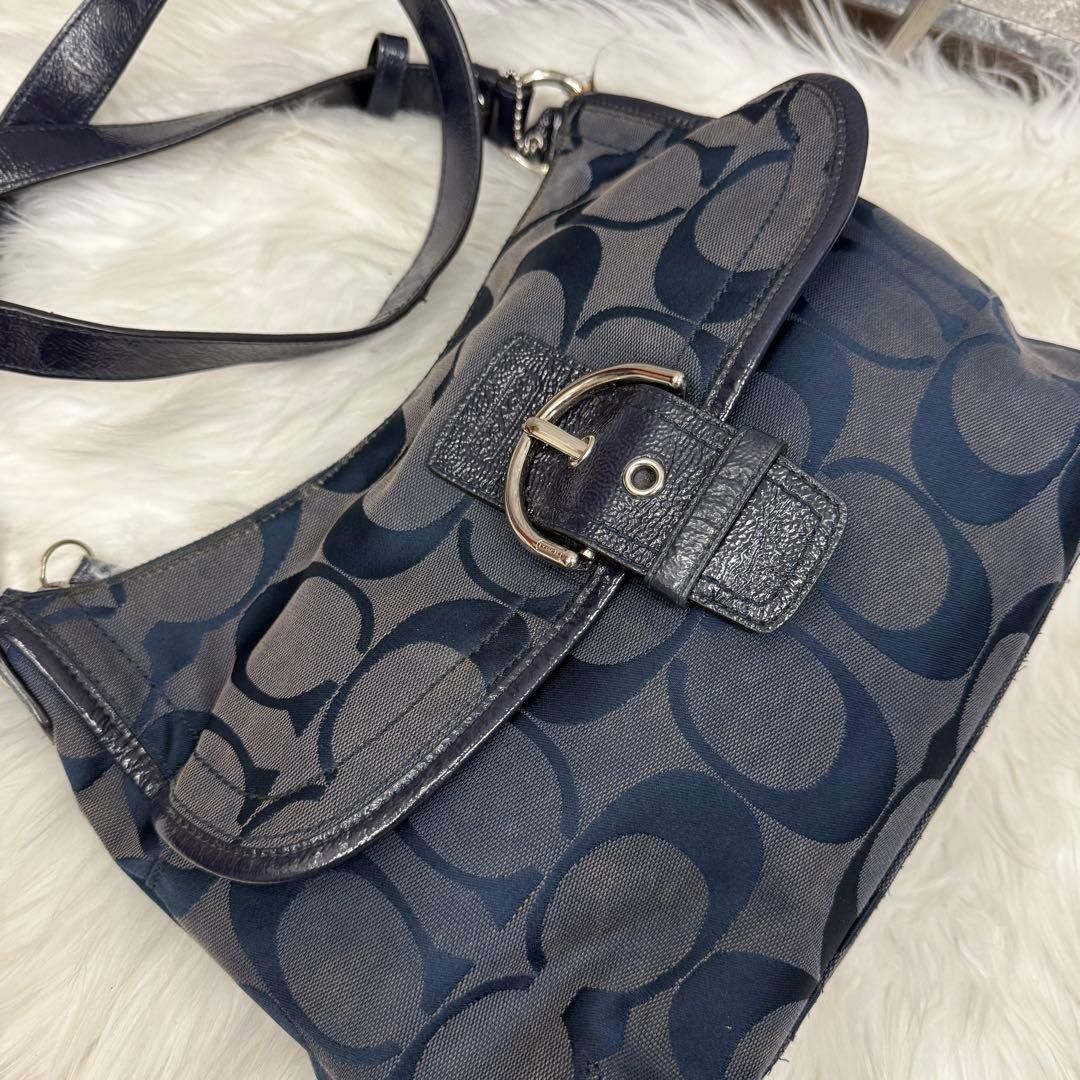 COACH コーチ レザーワンショルダーバッグ Y2Kシグネチャーキャンバス