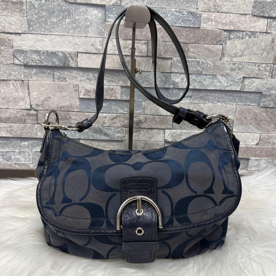 COACH コーチ レザーワンショルダーバッグ Y2Kシグネチャーキャンバス