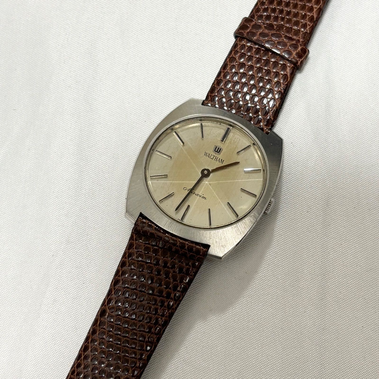 送料無料】WALTHAM/ウォルサム/Maxim/マキシム/手巻き腕時計/シルバー